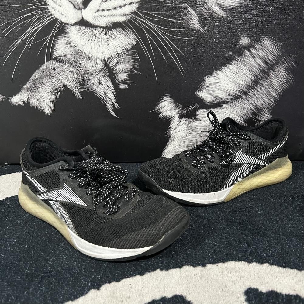 Reebok Nano 9 FU6830 Athletic Sneaker Women's 8 Black Mesh Training Running